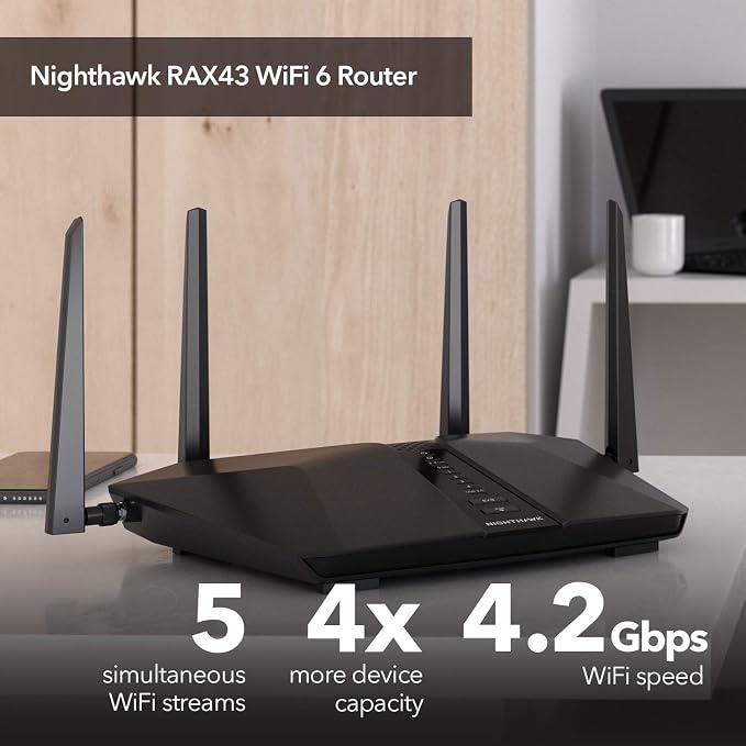 NETGEAR Nighthawk 5-Stream AX5 WiFi 6 Router AX4200 Wireless Speed | 2 - Image 2