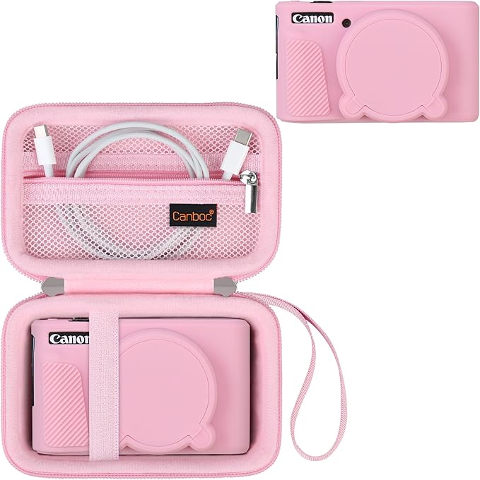 Canboc Case for Canon PowerShot SX740/SX730, Hard Carrying Case + Soft Silicone by Canboc