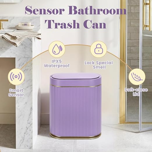 ELPHECO Bathroom Sensor Trash Can - Image 6