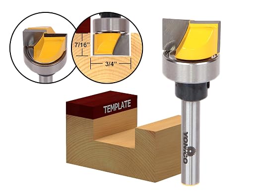 YONICO Router Bits Pattern Bit Flush Trim 3/4-Inch Diameter 1/4-Inch Shank - Image 2