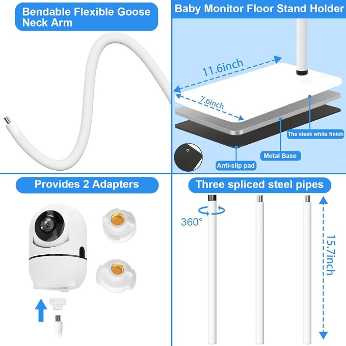 Baby Monitor Floor Stand Holder Mount - Image 4