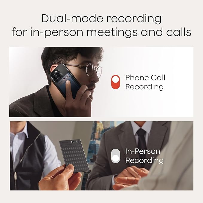 Plaud Note AI Voice Recorder, Note Taker w/Case, App Control, Transcribe & - Image 2