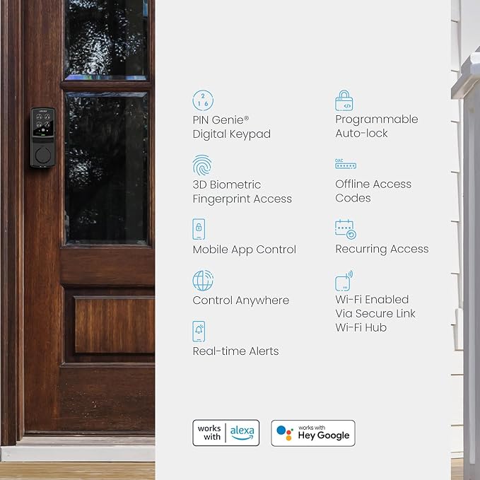 Lockly Secure Pro Smart Deadbolt Lock — Fingerprint Keyless Entry, PIN Genie® - Image 9