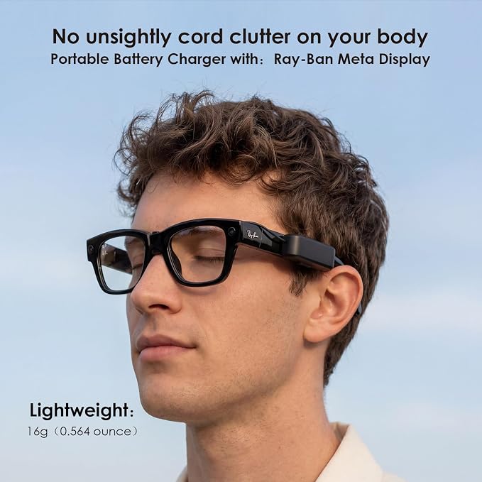 Battery Pack Charger for RayBan Meta Display, Portable Charger for Meta Glasses - Image 2
