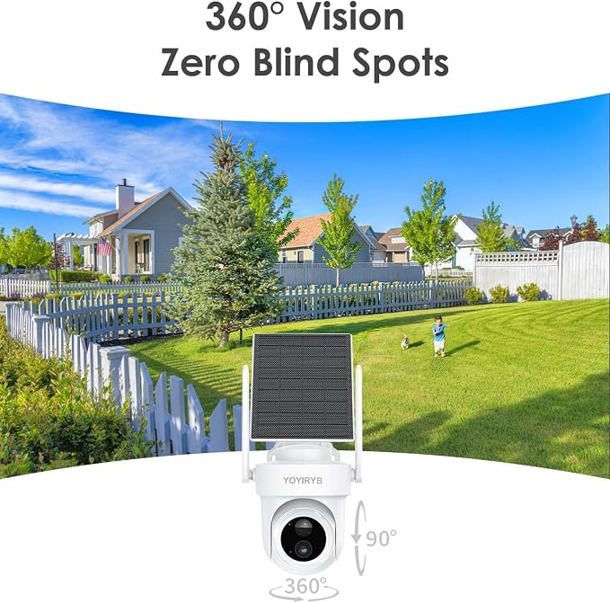 4K Security Cameras Wireless Outdoor, No Subscription, Solar-Powered Home - Image 6