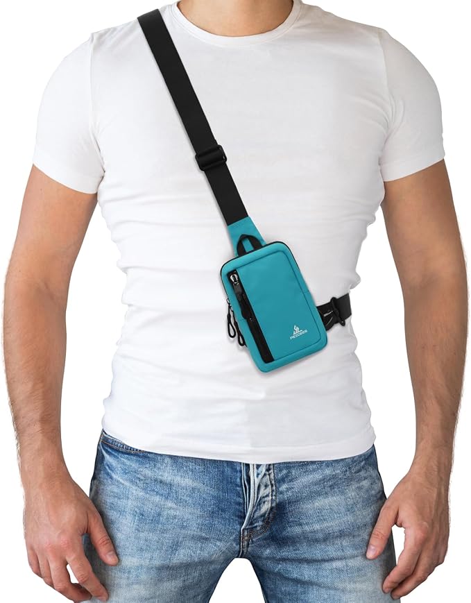 Peicees Small Crossbody Bag for Men Women Mini Sling Bag Travel Running Phone - Image 7