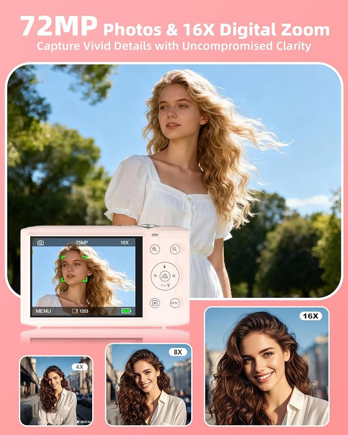 5K Digital Camera for Photography, 72MP Autofocus WiFi Vlogging Camera for - Image 3