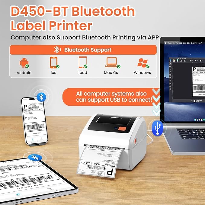 Bluetooth Thermal Shipping Label Printer - Image 2