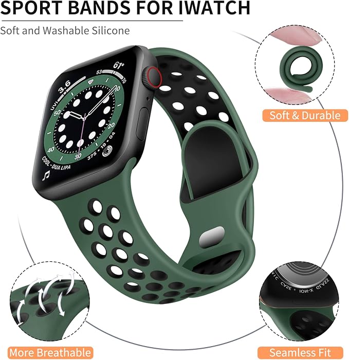 Lerobo Compatible with Apple Watch Band 44mm Series 9 8 7 45mm Series 11 10 - Image 2