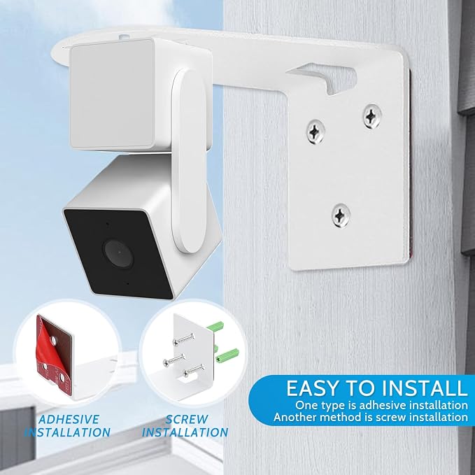 2Pack Adhesive Metal Wall Mount Bracket, Compatible - Image 4