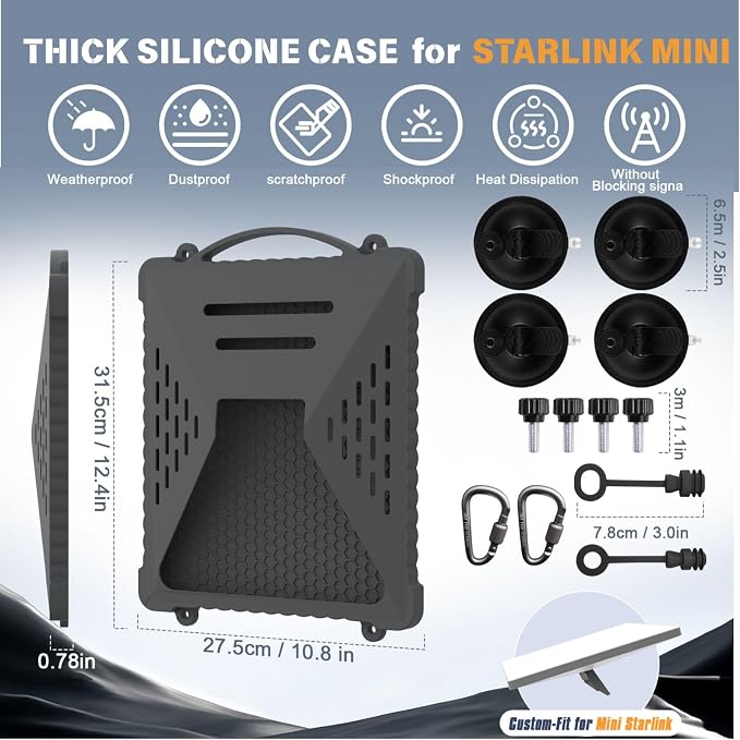 ACOVE Suction Car Cup Mount for Starlink-Mini, 2-in-1 Satellite Dish Mounts - Image 6