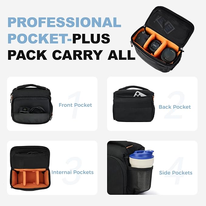 Vogano Camera Bag Protective Covers Photography Shoulder Bag Compatible - Image 2