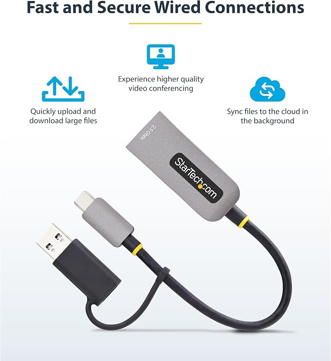 StarTech.com 2.5GbE USB-C to Ethernet Adapter - Image 4