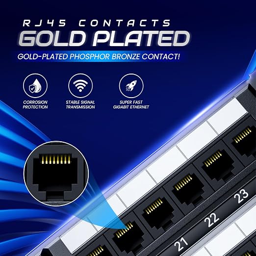 NewYork Cables 48 Port Cat6 Patch Panel, 10Gb Ethernet, 2U 19-Inch Rack or Wall - Image 6