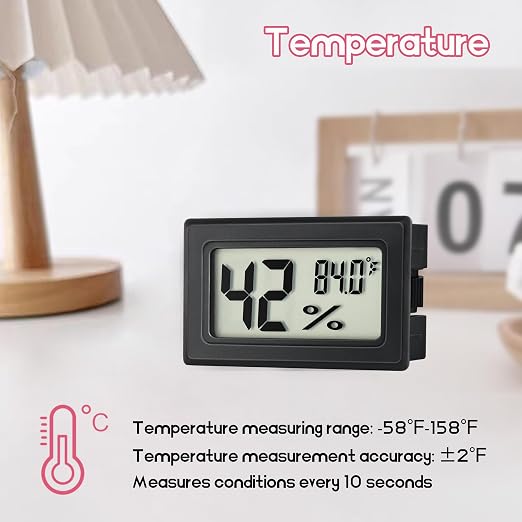 EWPJDK Mini Hygrometer Indoor Humidity Meter Hygrometer Thermometers 4 Pack - Image 3