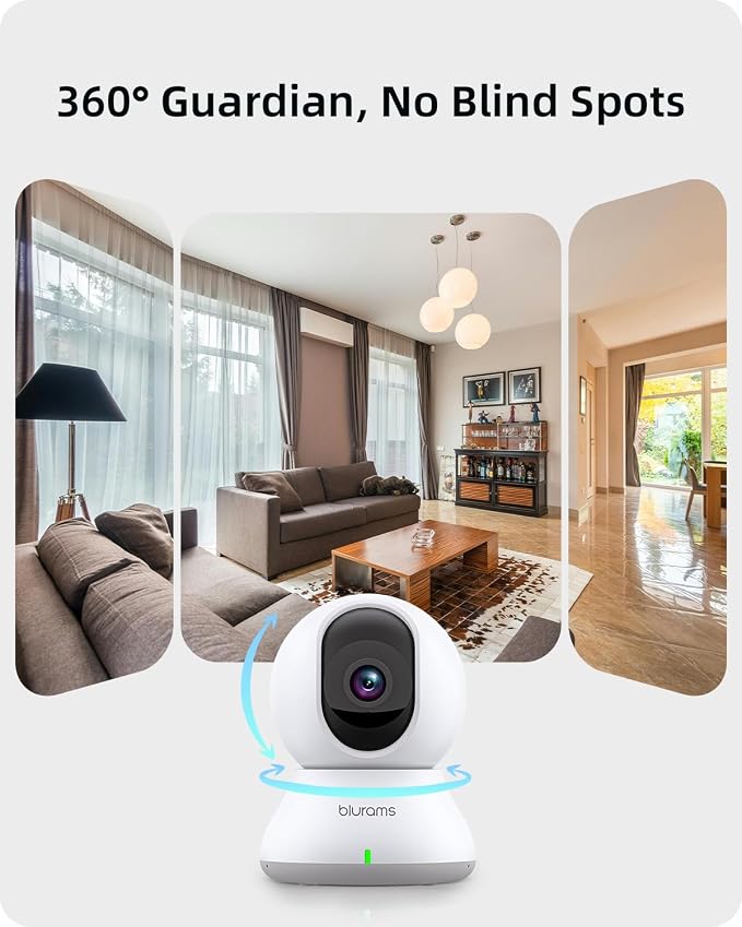 blurams Security Camera 2K, Baby Monitor Dog Camera 360-degree - Image 2