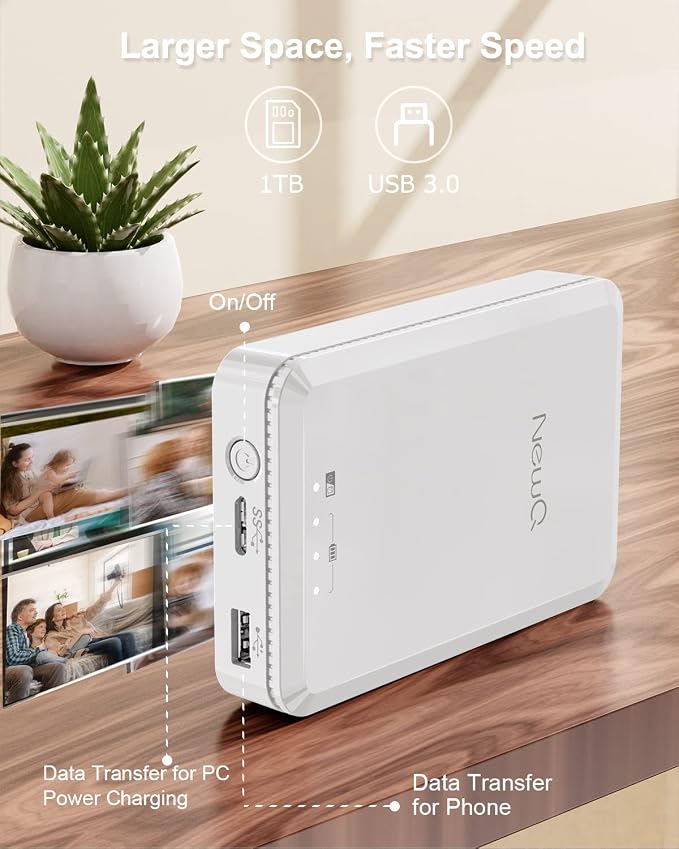 NEWQ Hard Drive for Phone Computer: 2 TB Photo Stick Portable Storage Device - Image 7