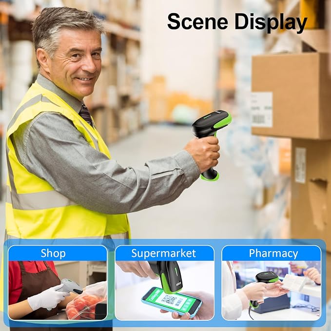Symcode Bluetooth 2D Barcode Scanner 3-in-1 Wireless & USB Wired & Bluetooth - Image 7