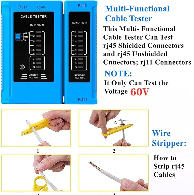 Gaobige rj45 Crimping Tool for Cat6 Cat5e Cat5, Sturdy Crimper for rj45 rj12/11 - Image 6