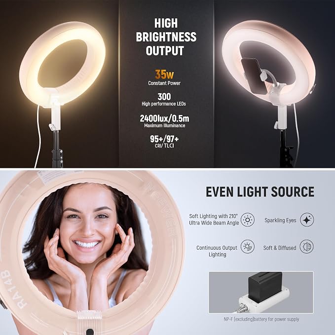 NEEWER 14" Inflatable Large Ring Light - Image 2
