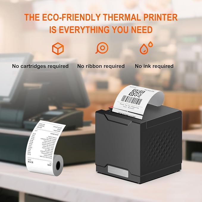 Thermal Receipt Printer, Restaurant Kitchen Printer, 80mm POS Printer - Image 7