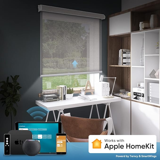 SmartWings Motorized Light Filtering Roller Shades Work - Image 2