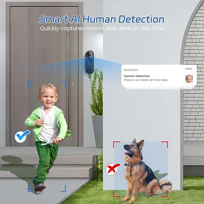 Guggre Doorbell Camera M52, Security Camera Outdoor/Indoor, 1080 HD - Image 3