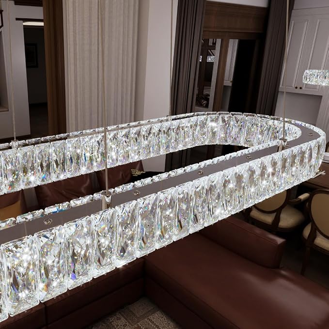 HAIXIANG LED Long Chandeliers for Dining Table Modern Chandelier Dimmable - Image 3