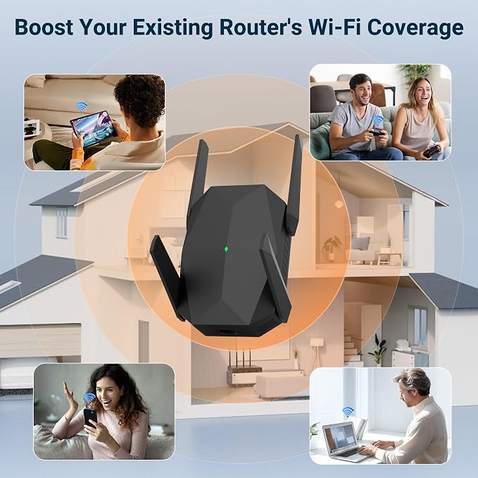 2026 AX3000 WiFi 6 Extender Signal Booster, Dual Band Long Range WiFi Repeater - Image 6