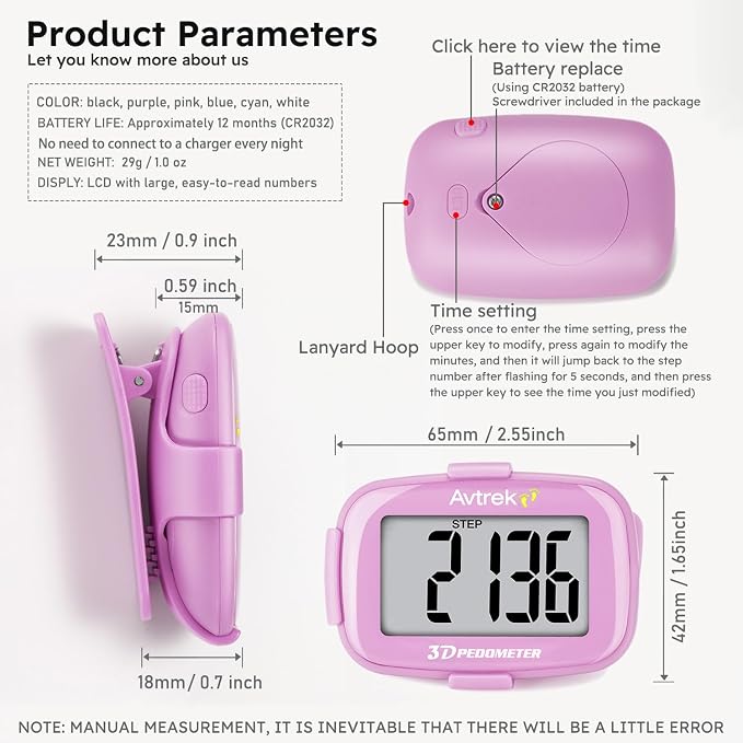AVTREK 3D Step Counter Clip On - Image 3