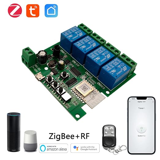 Jane Eyre 4 Channel Tuya Zigbee Smart Switch, Jog/Self-Locking/Interlock Relay - Image 2
