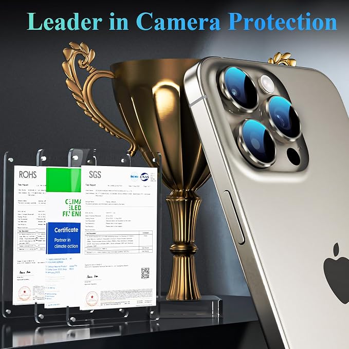 YWXTW Camera Lens Protector for iPhone 16 Pro/iPhone 16 Pro Max, Tempered Glass - Image 2