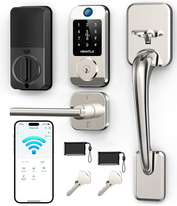 Wi-Fi Front Door Lock Set by Heantle