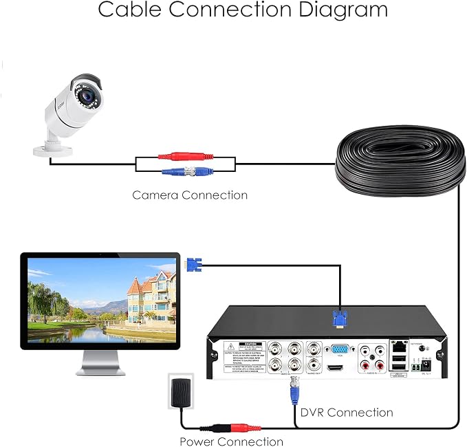 ZOSI 4 Pack 2MP 1080p HD-TVI Home Security Camera Outdoor Indoor 1920TVL - Image 6