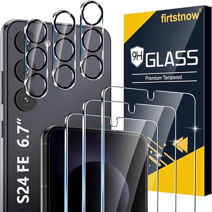 firtstnow 3 Pack for Samsung Galaxy S24 FE Screen Protector Tempered Glass + 3 by Unknown
