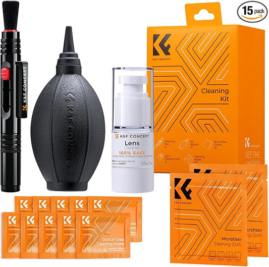 K&F CONCEPT 15-in-1 Camera Lens Cleaning Kit by KFCONCEPT