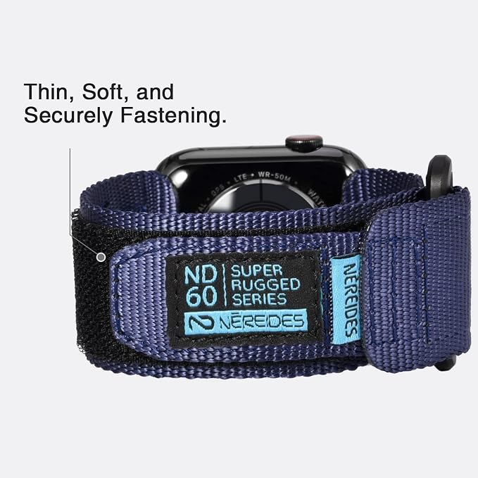 Nereides Compatible with Apple Watch Band Ultra 3/2/1, Nylon Sports Strap with - Image 8