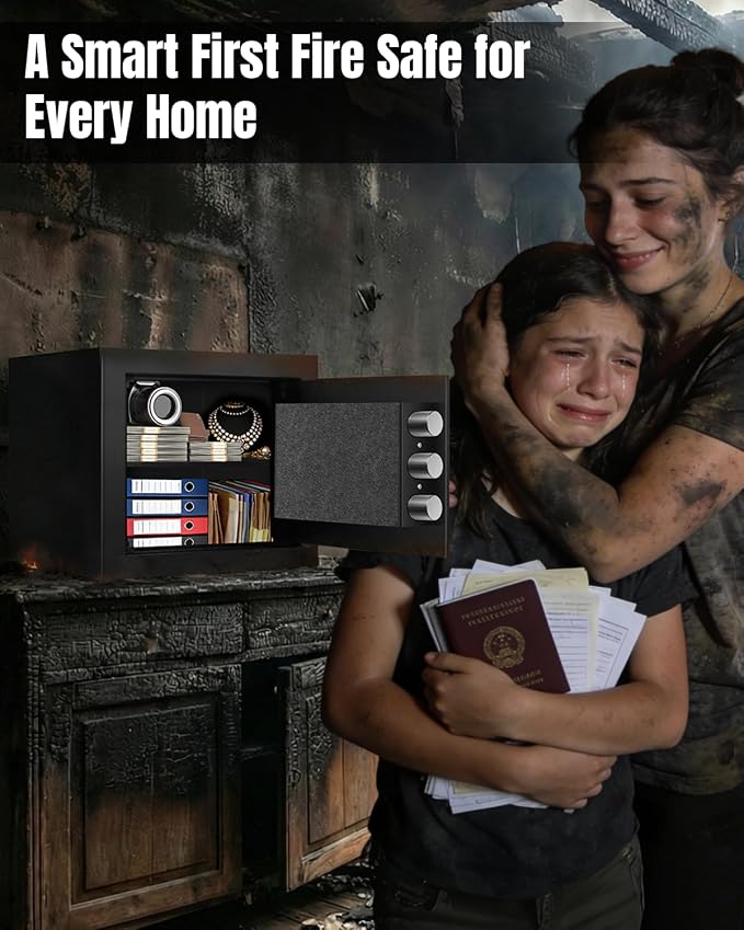 Fireproof Safe for Home, Money Safe for Cash,  Fire Proof safes for - Image 9