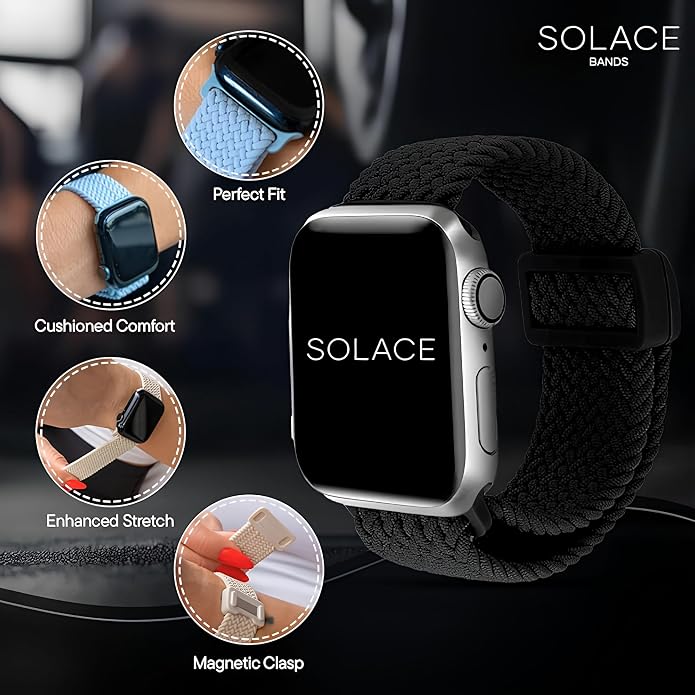 Solace Bands Imperium Adapt Wide Adjustable Nylon Braided Watch Band - Image 5