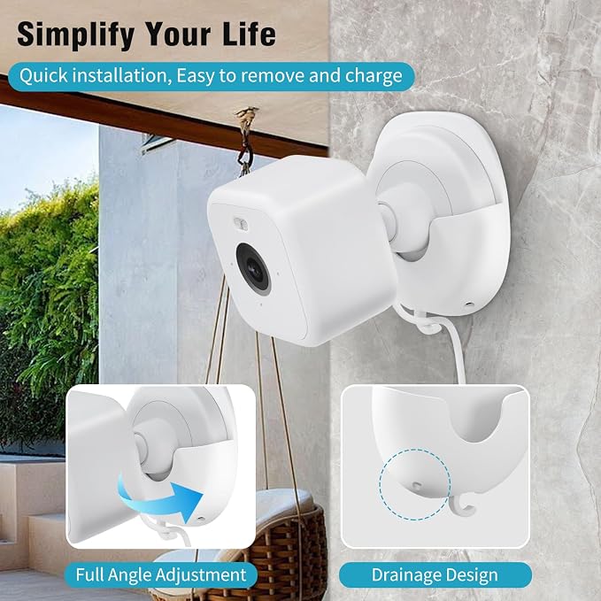 3 Pack Blink Camera No Drill No Screws Wall Mount Bracket - Image 4