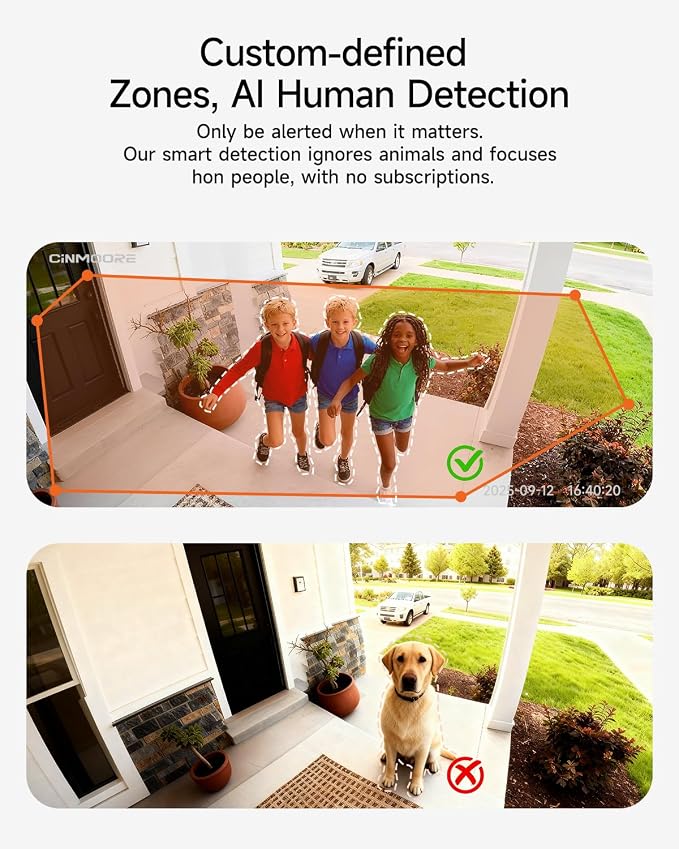 2 Pack 2.5K Security Camera Wireless Outdoor, 2.4G WiFi Battery Powered Outdoor - Image 7