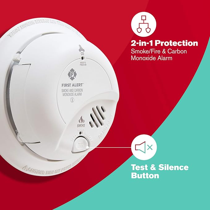 First Alert BRK SC9120B-6 Hardwired Smoke and Carbon Monoxide Detector - Image 3