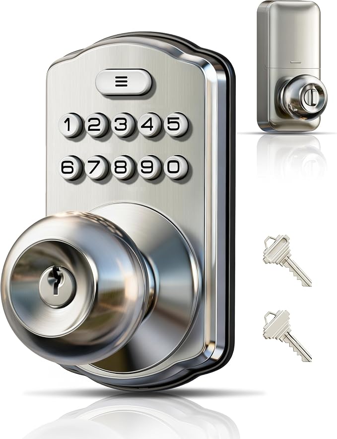 Veise KS03 Keypad Door Knob Lock, Keyless Entry Digital Lock by Veise