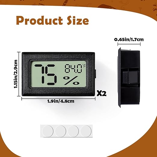 Reptile Thermometer and Humidity Gauge, Bearded Dragon Tank Accessories - Image 6