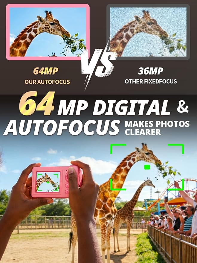 4K 64MP Digital Camera, Compact Mini Cameras - Image 3