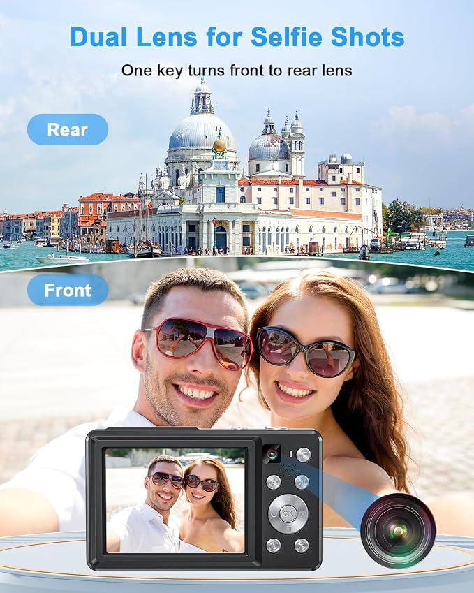 Digital Camera 4K, Compact Point and Shoot Digital Camera - Image 3