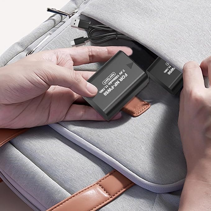 LP NP-FW50 Replacement Batteries, USB-C Charging, 1500mAh - Image 8