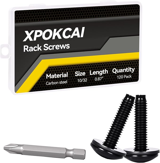 120-Pack Rack Screws 10/32 by Unknown