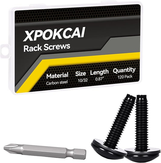 120-Pack Rack Screws 10/32 by Unknown