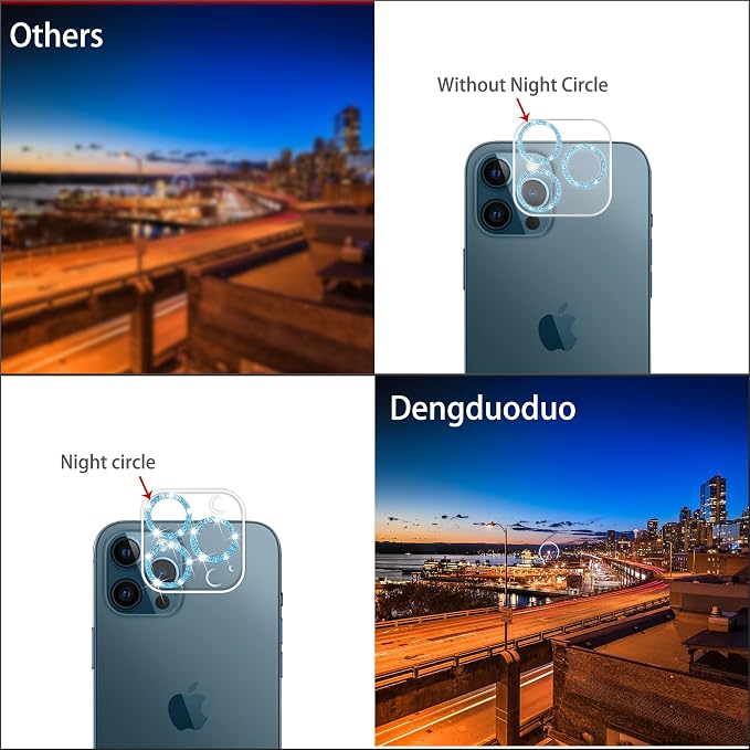 Dengduoduo 3 Pack Tempered Glass Camera Lens Protector - Image 5